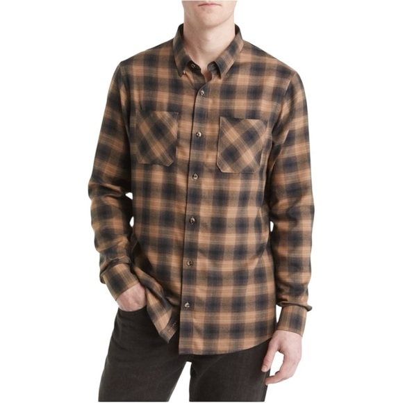 New Travis Mathew Give It a Try Plaid Button-Up Shirt 3XL XXXL Brown Fall Staple - Picture 1 of 13